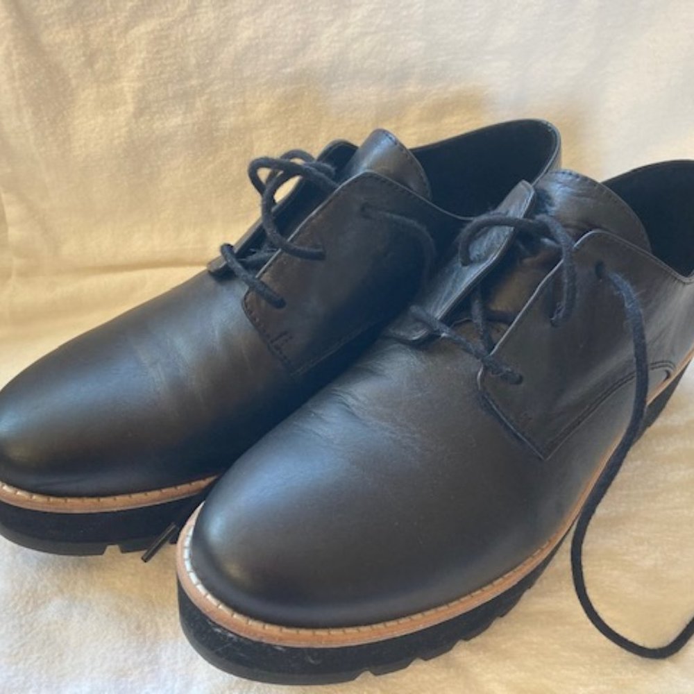 Eileen Fisher Eddy Derby platform wedge  shoes